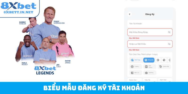 Biểu mẫu đăng ký tài khoản