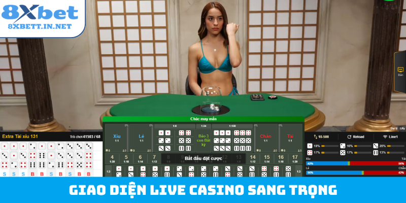 Giao diện live casino sang trọng